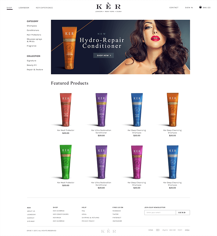 KER Web Shop - Projects Devang Patel - Product Designer & Front End Developer